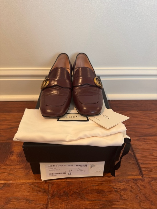 Gucci Shoes - Gucci Malaga Kid Loafers in Vintage Bordeaux